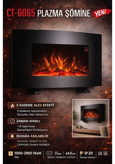 Cata Plazma Şömine Ct-6065