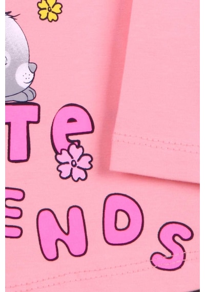 Breeze Kız Bebek Taytlı Takım Tavşan Baskılı Pudra (9 Ay-3 Yaş)