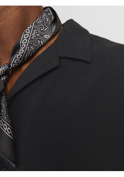 Jack & Jones Erkek Düz Renk Dügme Kapamali Gömlek - Luke - 12255781 Black