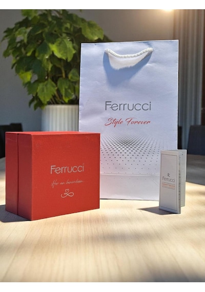 Ferrucci Çiftlere Özel Çelik Kordon Takvimli Kadran Sevgili Kombini Özel Çift Saati Cft.13029c01 Gümüş - Sarı 24108214