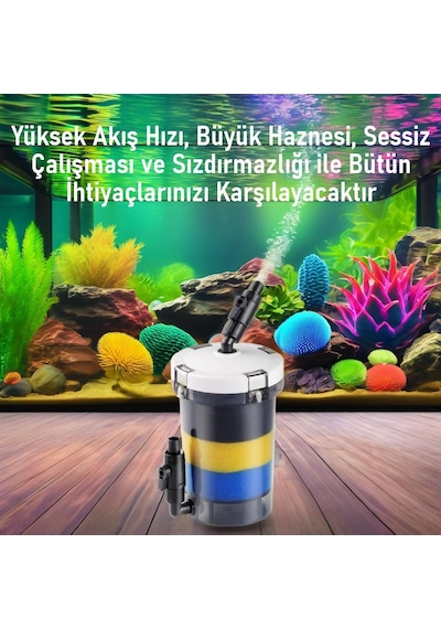 Valkyrie Hw-603b Dış Filtre 400 Litre 6w Sessiz Çalışma Transparan Yüksek Kapasite