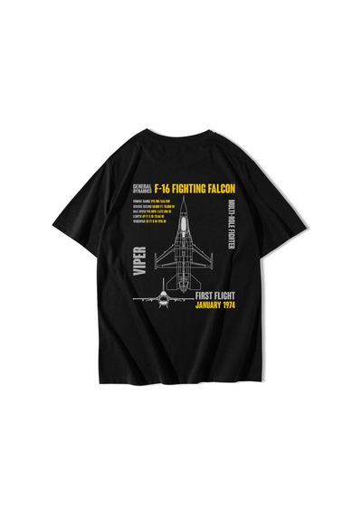 Brz Collectıon Brz Collection Unisex Oversize General Dynamics F-16 Fighting Falcon T-shirt Siyah Brz Collectıon Brz Collection Unisex Oversize General Dynamics F-16 Fighting Falcon T-shirt Siyah