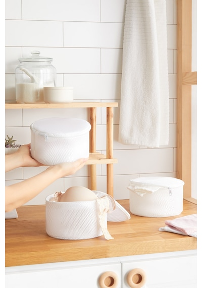 Ocean Home Textile 3'lü Beyaz Renk İç Çamaşırı Yıkama Filesi Set
