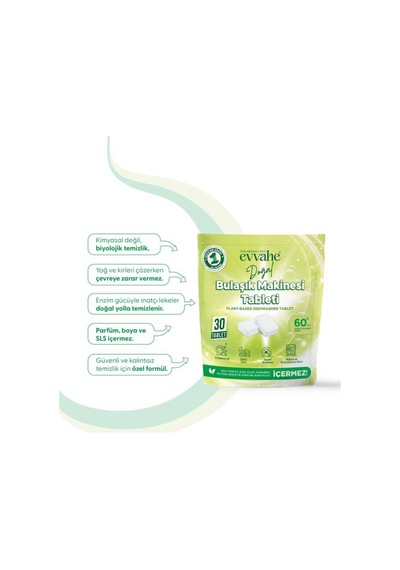 Bitkisel Bulaşık Makinesi Tableti 30 Tablet - 669332790