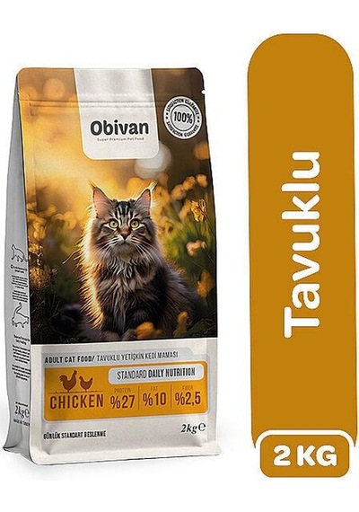 Obivan Tavuklu Yetişkin Kedi Maması 2 Kg