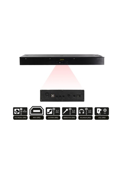 Jwin Sapphire Sdp-145çekiç Aksiyonlu 88 Tuşlu Dijital Piyano + Tabure - Siyah