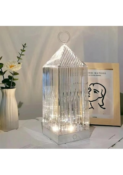Lw-19 Kristal Elmas 16 Renkli Masa Lambası Kumandalı Romantik Akrilik Led Gece Lambası