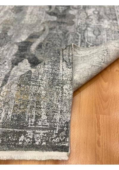 Vintage Esintili 160 X 230 Yün Halı Gri