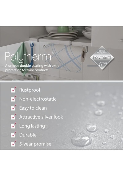 Easyroll - Mutfak Rulo Askısı, Polytherm Kaplama, Gri Diğer