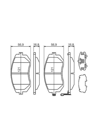 Subaru Impreza 2.0 2003-2008 Bosch Ön Balata 121mm