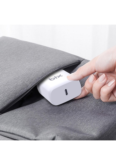 Bix BX-CL20TA 20W PD Hızlı Şarj Adaptörü + 3A Type-C to Lightning Kablo