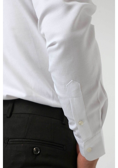 D's Damat Slim Fit Armürlü Düğmeli Yaka Pamuklu Erkek Gömlek - Beyaz 5HC02ORT07265 Beyaz D's Damat Slim Fit Armürlü Düğmeli Yaka Pamuklu Erkek Gömlek - Beyaz 5HC02ORT07265 Beyaz