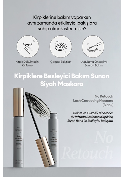 Missha Kirpiklere Besleyici Bakım Sunan Siyah Maskara