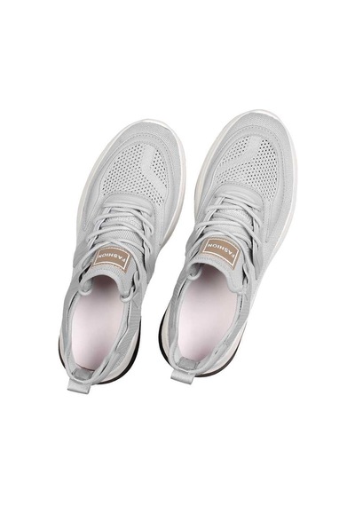 Erkek Gri Bağcıklı Kalın Tabanlı Sneaker