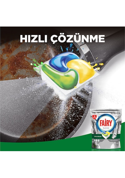 Fairy Platinum Limon Kokulu Bulaşık Makinesi Deterjanı 2 x 90 Tablet