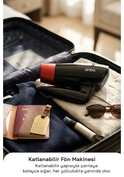 Sinbo Shd-7097 Travel Seyahat Tipi Saç Kurutma Makinesi