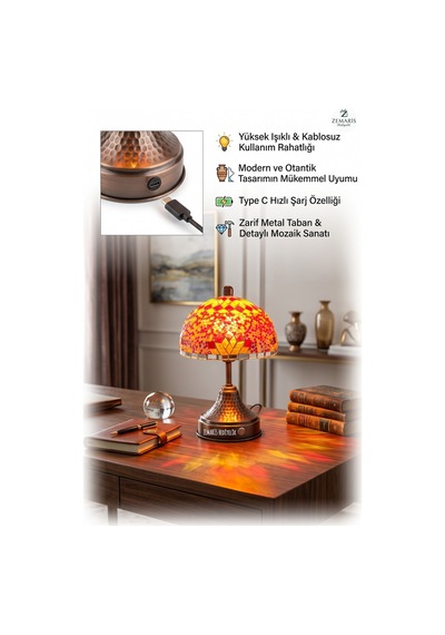 Şarjlı Mantar Masa Bordo - 904806357 Bordo