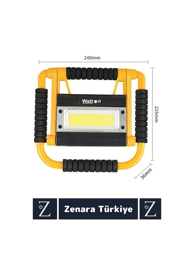 Premium Uzun Ömürlü Kamp Avcı Deprem 3 Modlu 360 Derece Döner Şarjlı 1300 Lümen Led Aydınlatma
