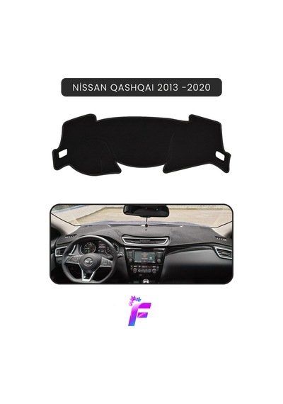 Nissan Qashqaı J11 2013 -2020 Torpido Örtüsü Güneşten, Isıdan, Çatlamadan Korur Td96 Siyah