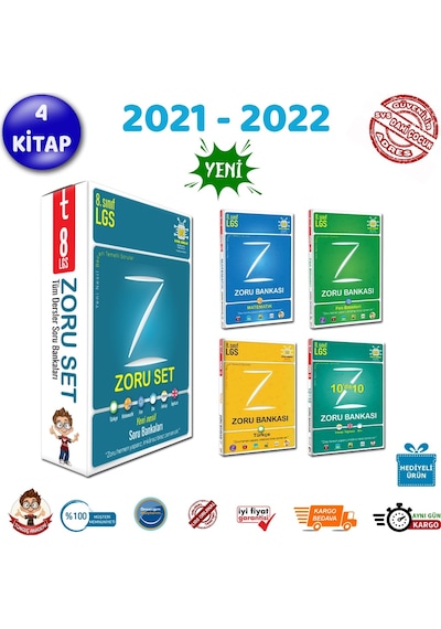 Tonguç Akademi 8. Sınıf Lgs Zoru Bankası Set 4 Kitap