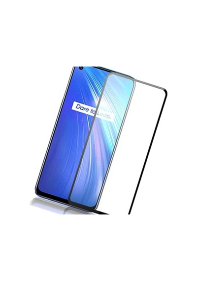 Realme 6 Siyah 5D Tam Kaplayan Ekran Koruyucu Cam