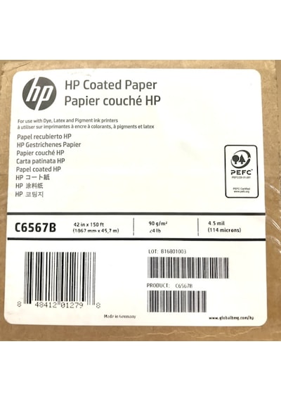 C6567B Hp Coated Paper 1067Mmx45.7M