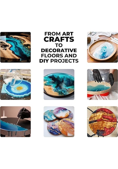 Glaresın - Ultra Şeffaf Hızlı 3 Kg Hobby Sanat Art Tepsi Epoksi