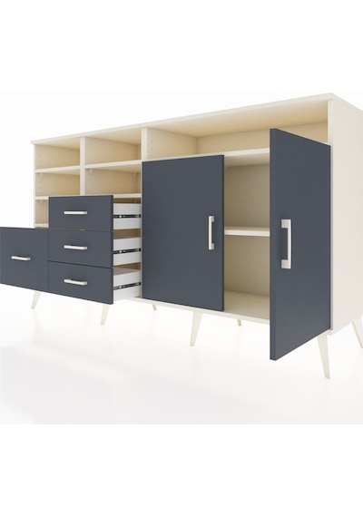 Hyperion Konsol 7 Raflı 4 Çekmeceli 2 Kapaklı 176x44x99 Aytaşı-an Aytaşı-antrasit Hyperion Konsol 7 Raflı 4 Çekmeceli 2 Kapaklı 176x44x99 Aytaşı-an Aytaşı-antrasit