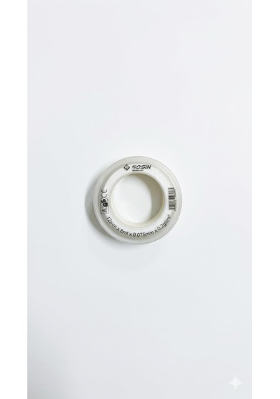 Sosin 8 Metre Ptfe Tesisat Sızdırmazlık Malzemesi - 12mm Genişlik - Musluk, Batarya Ve Boru Dişlisi Sızdırmazlık Ekipmanı - Profesyonel Tesisatçı Tipi Yalıtım Ürünü 2 Adet