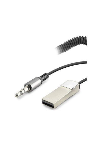 Aux Bluetooth Ses Alıcı Adaptör Dahili Kablolu Handsfree 3.5mm - Siyah Hd9005 Evimdeyokyok