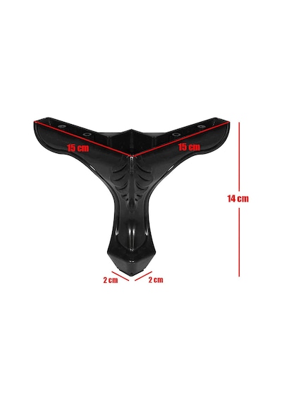 Badem10 Lukens Mobilya Kanepe Masa Sehpa Puf Ayağı Siyah Baza Ayak 14 Cm 4 Adet 6395751