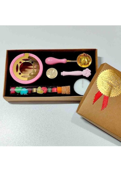 Pembe Patili Mum Mührü Seti Karışık
