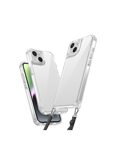 Nihcase Apple Uyumlu iPhone  13 Kılıf Köşelerden Darbeye Dayanıklı Snap Boyun Askılı Kılıf