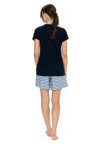 U.s. Polo Assn. Kadın Yuvarlak Yaka Alt Üst Bağcıklı Çizgili Pijama Şort Takım Lacivert 2xl U.s. Polo Assn. Kadın Yuvarlak Yaka Alt Üst Bağcıklı Çizgili Pijama Şort Takım Lacivert 2xl