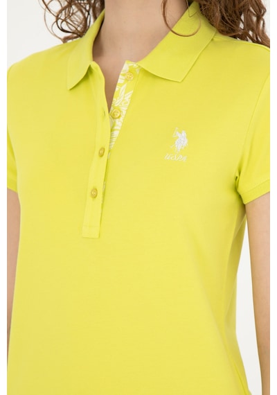 U.S. Polo Assn. Kadın Fıstık Yeşili Basic Polo Yaka Tişört 50289361-VR087