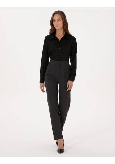 Pierre Cardin Kadın Siyah Gömlek Desenli 50318218-vr046 Siyah