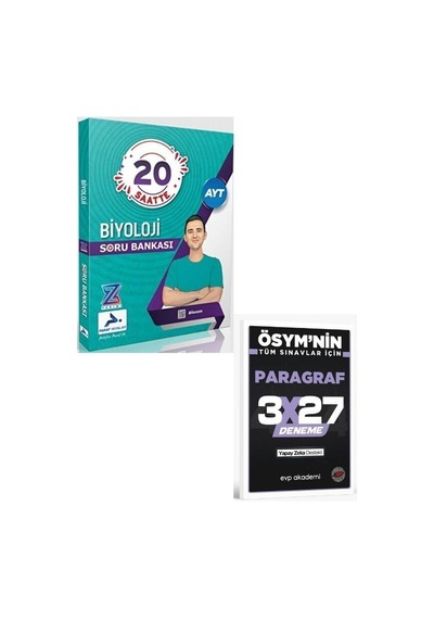 2027 Paraf 2027 Z Takımı Ayt Biyoloji Soru Bankası+ Evp Akademi Paragraf