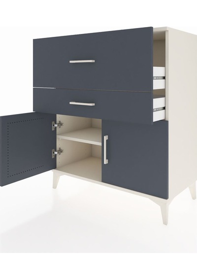 Hyperion Şifonyer Tek Raflı 2 Çekmeceli 2 Kapaklı 88x44x106 A... Aytaşı