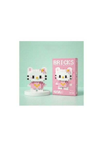 Bricks 3d Puzzle Yapı Blokları Seti - Pembe Hello Kitty