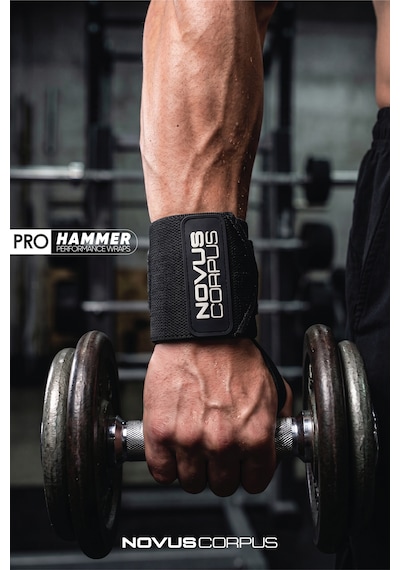 Ağırlık Bilekliği Wrist Wraps Crossfit Fitness Bilekliği Bilek Koruyucu Destek Bilekliği - 2 Adet - Siyah Desen