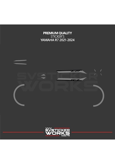 Yamaha R7 Gri Sticker Set 2021 - 2023