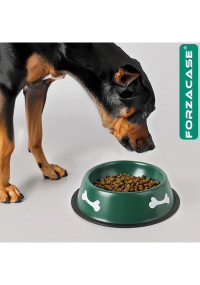 Forzacase 16 Cm 250 Ml Kediler Ve Köpekler İçin Taşınabilir Pratik Metal Mama Ve Su Kabı - Fc1174