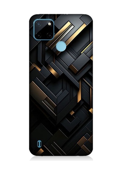 Realme C21y Uyumlu Geometrik Desen Desenli Silikon Kılıf