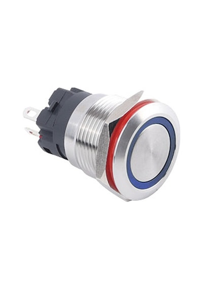 Çin 19a-p1z-e-mv ,kontak-1a Mavi-24v Kalıcı M19 Metal Buton
