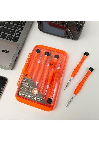 İphone Uyumlu Manyetik Tornavida Seti 0.6y Uç 0.8mm T2 1.5+ 1.5- 2.5+ 91021