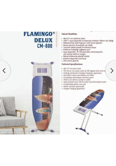Cingillioğlu Cm-800 Flamingo Delüx Askılı Monoblok Ütü Masası