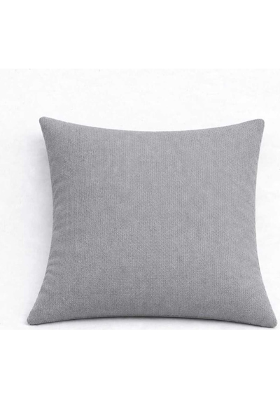 Kadife Dokulu Gri Renk Kırlent Yastık Kılıfı 2 Adet 45 X 45 Cm