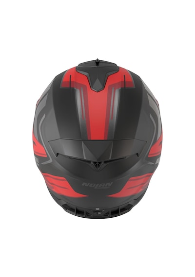 Nolan N80.8 Trittico 357 Kapalı Kask Siyah  Kırmızı