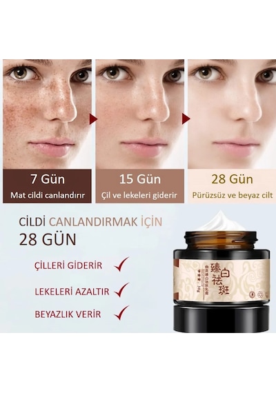 Bioaqua Porselen Görünümü Beyazlık ve Pürüzsüzlük Etkisi Çil ve Leke Karşıtı Krem 30 G