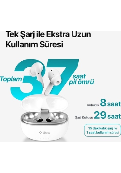 Ttec AirBeat Pro 2KM142B ANC TWS Bluetooth 5.3 Kulak İçi Kulaklık